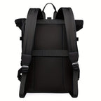 Men's roll-top backpack water-resistant with laptop compartment, daily commuter bag