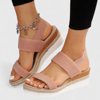 Women's orthopedic sandals with arch support and cushioned footbed for plantar fasciitis relief