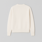 Women's oversized sweater with heart ace print and round neckline, all-season casual pullover