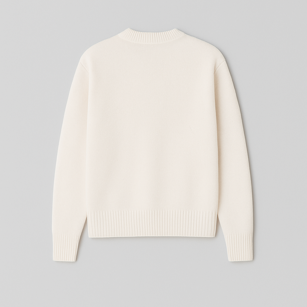 Women's oversized sweater with heart ace print and round neckline, all-season casual pullover