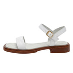 Women's orthopedic sandals with adjustable ankle strap and flat sole, summer comfort