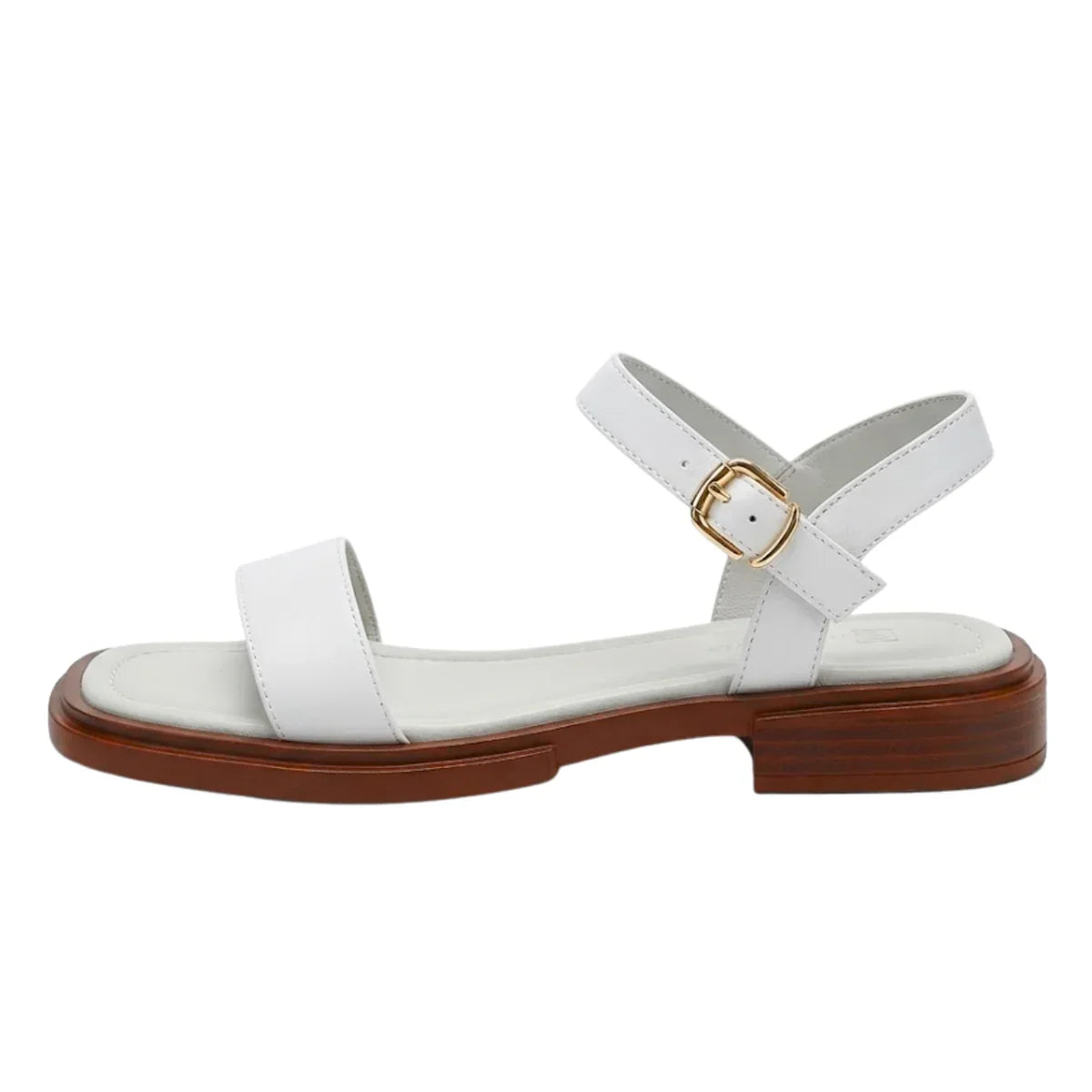 Women's orthopedic sandals with adjustable ankle strap and flat sole, summer comfort