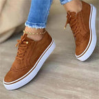 Women orthopedic platform sneakers lace-up with arch support