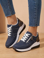 Women Wedge Sneakers Orthopedic Arch Support Cushioned Lace Up