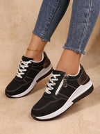 Women Wedge Sneakers Orthopedic Arch Support Cushioned Lace Up