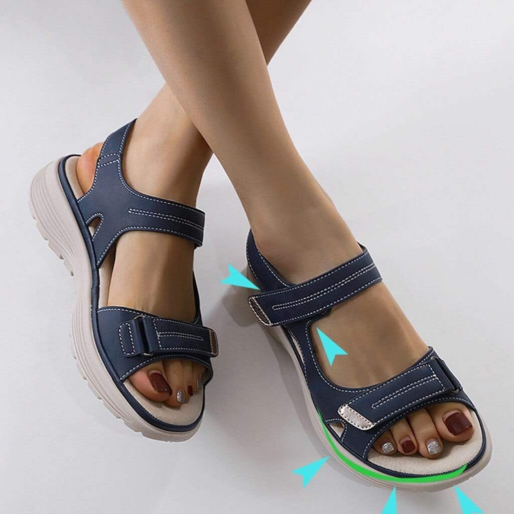 Women's hiking sandals with double strap and velcro closure, lightweight