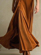 Velvet Dress Women Flared Maxi Three Quarter Sleeve Blazer Style