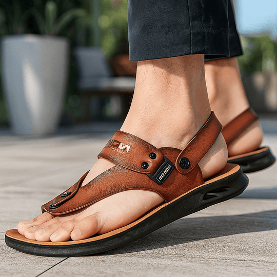Men's Comfortable Buckle Sandals - Adjustable and Casual