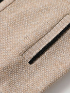 Men ribbed knit full-zip cardigan with stand collar in khaki