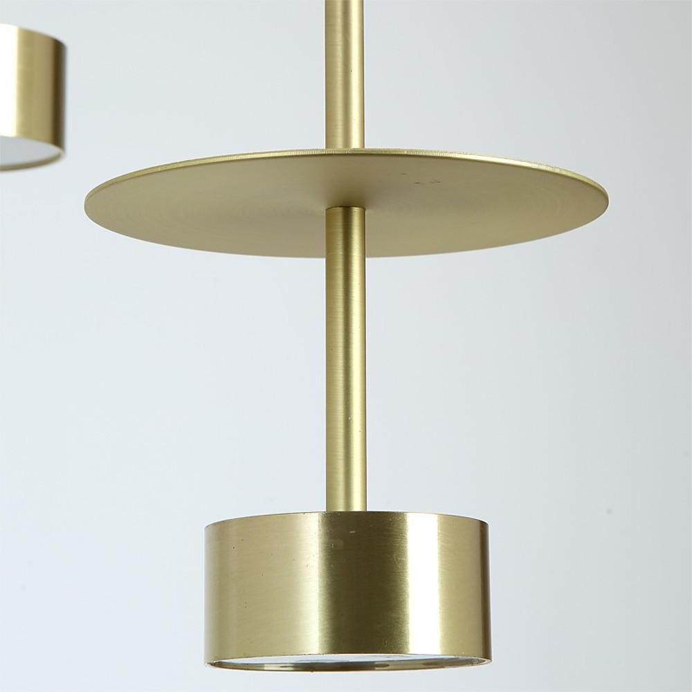 Pendant light for kitchen island, industrial gold metal, 1-lamp LED ceiling light