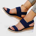 Women's orthopedic sandals with arch support and cushioned footbed for plantar fasciitis relief